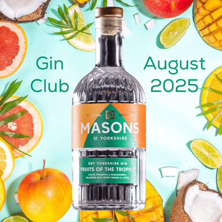 Gin for Aug  - Masons Fruits Of The Tropics